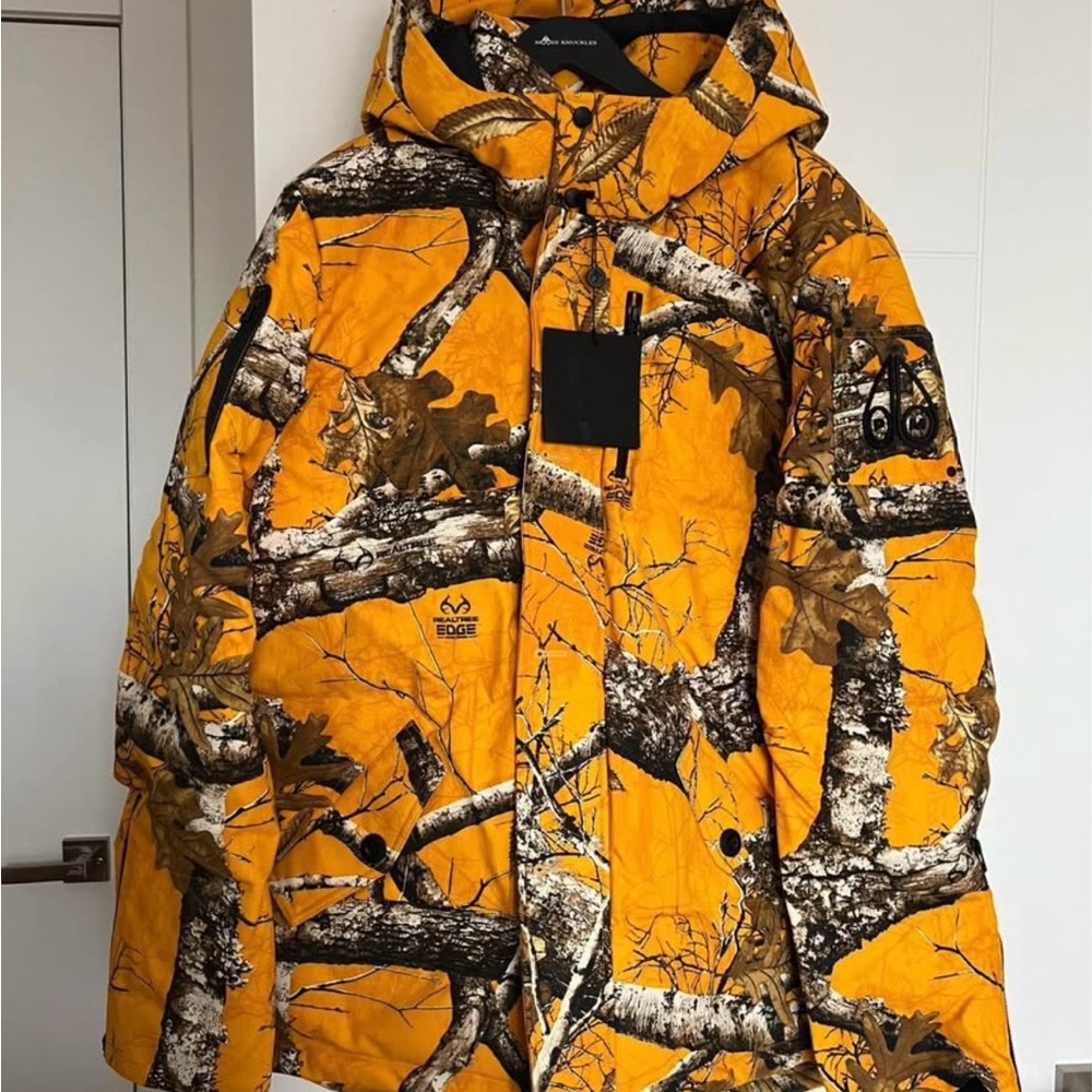 Moose Knuckles x Post Malone Orange Camouflage Jacket